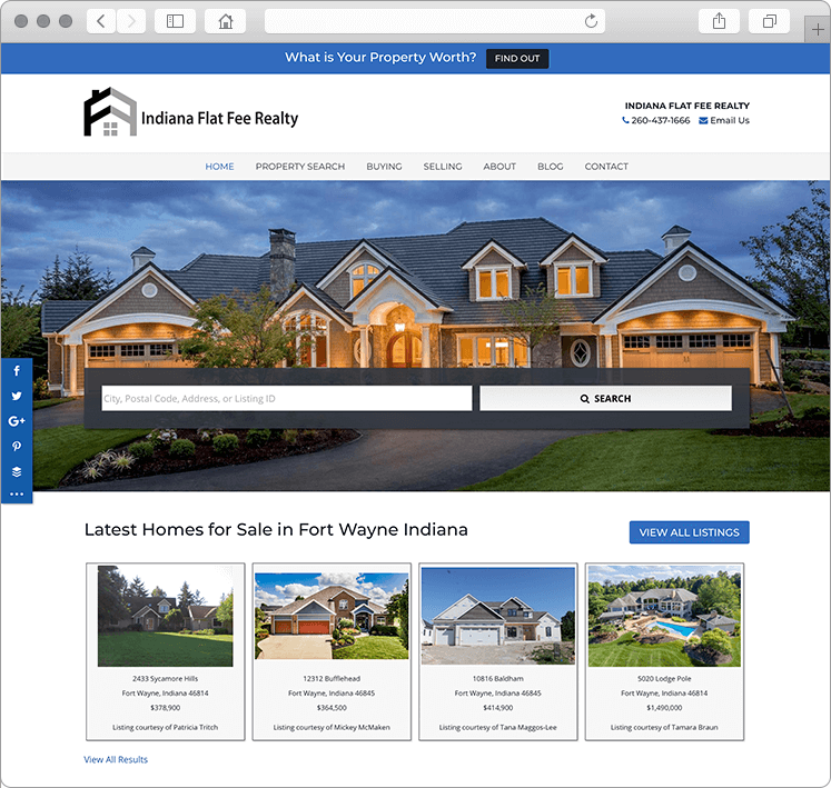 Custom Indiana Real Estate Website Design