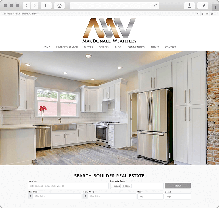 Custom Boulder Colorado Real Estate Web Design