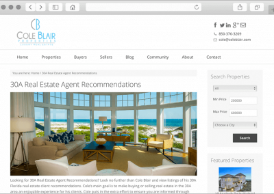 30A Florida Real Estate Web Design Testimonials