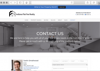 Indiana Real Estate Website Design Contact Page