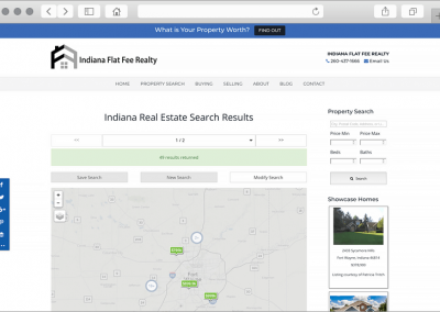 Indiana Real Estate Web Design IDX Search Pages
