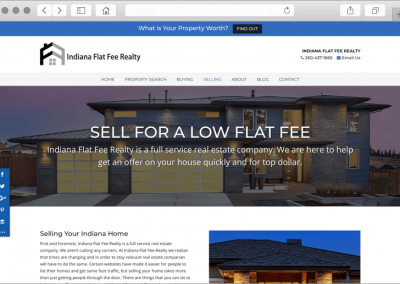 Indiana Real Estate Web Design Sellers Page