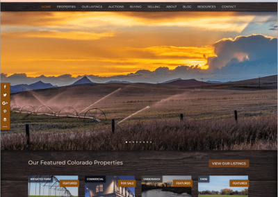 Custom Colorado Homes Farms Ranches & Land Website Design