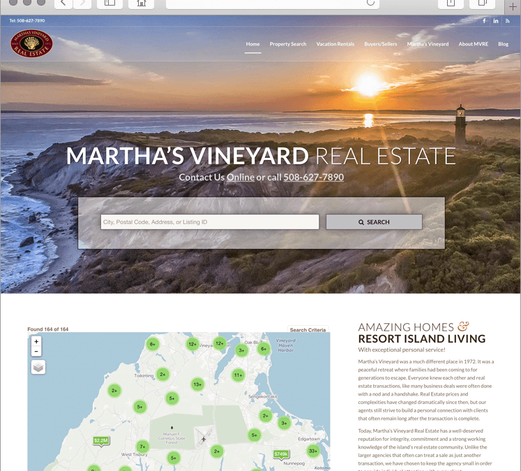 Martha’s Vineyard Real Estate Custom Web Design