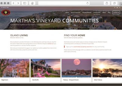 Custom Community Pages for Martha's Vineyard