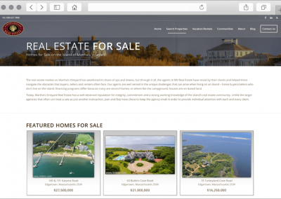Martha's Vineyard Real Estate for Sale page