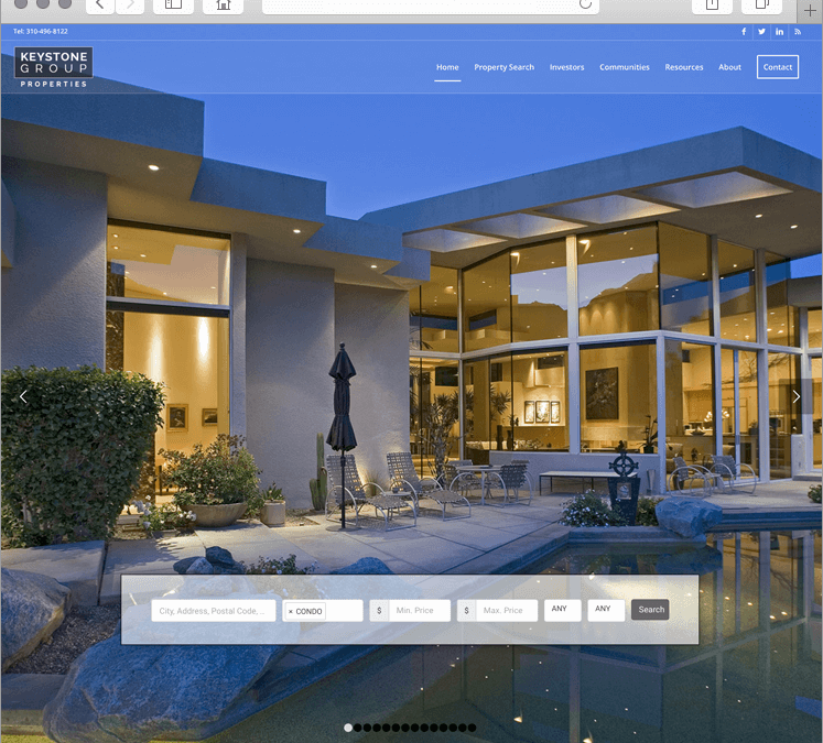 Southern California Real Estate Company Custom Web Design