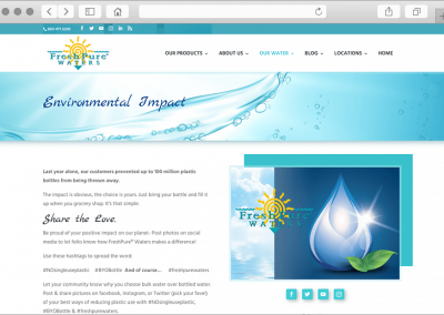 FreshPure Waters Environmental Impact Page