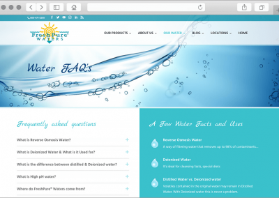 FreshPureWaters Interactive FAQs Page