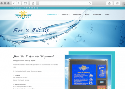 FreshPure Waters How to Fill Up Videos Page