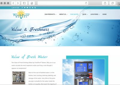 FreshPure Waters Value And Freshness Page