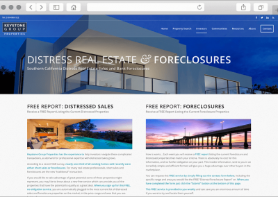So Cal Home Source Distress Sales and Foreclosures Page Design