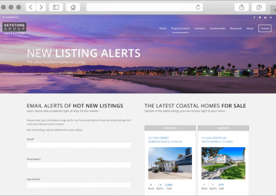 So Cal Home Source Custom IDX Email Alerts Page Design