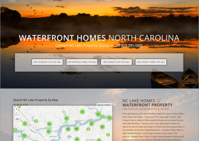 North Carolina Lake Property Custom Website Design