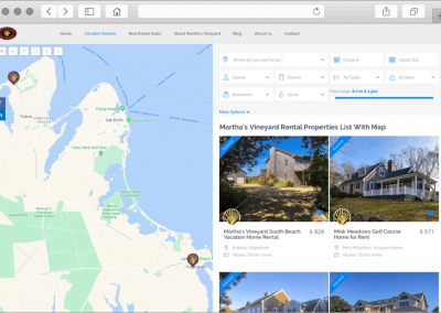 Vacation Rentals Interactive Map Search