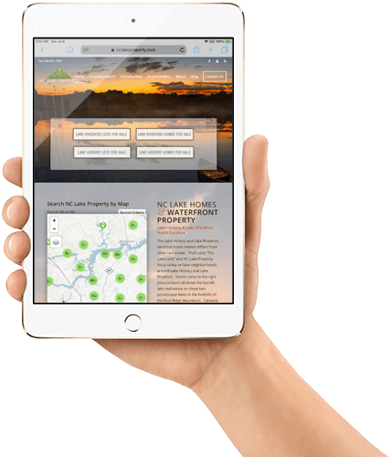 Mobile Responsive North Carolina Lake Property Web Site Design