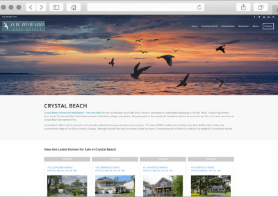 DW Howard Realty Community Detail Page Design