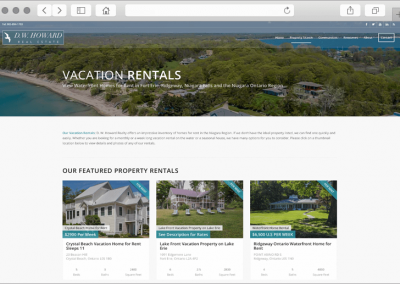 DW Howard Realty Vacation Rental Listings Tool