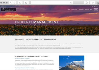 Colorado Luxe Living Property Management Page
