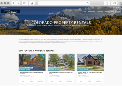 Colorado Luxe Living Property Rentals Section