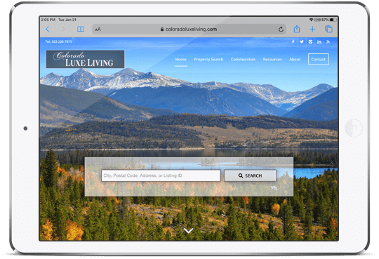 Colorado Luxe Living Real Estate Responsive Web Design