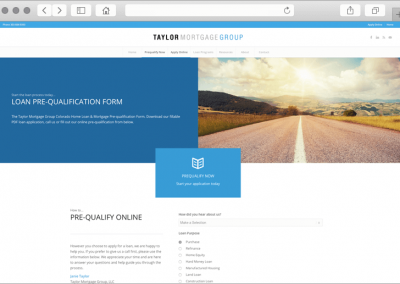 Mortgage Loan Pre-qualification Page