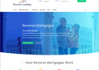 Reverse Mortgage Company Custom Web Design