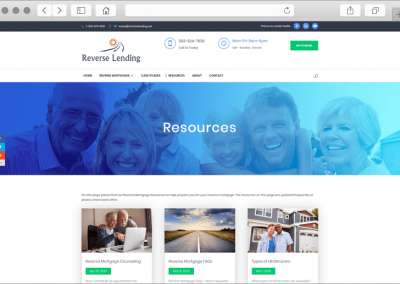 Reverse Mortgages Resources Page Design