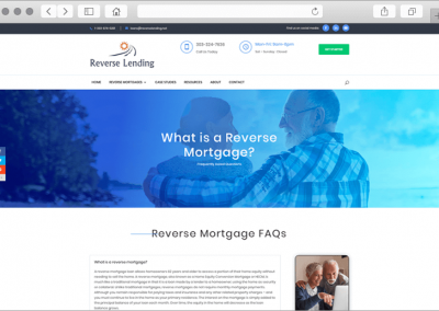 Reverse Mortgage FAQs Page Design