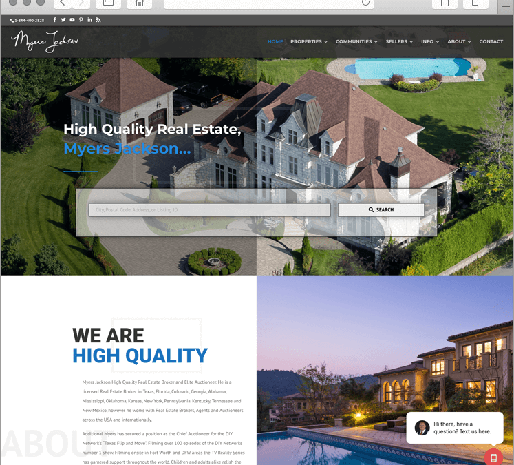 Dallas Texas Luxury Real Estate Website Design