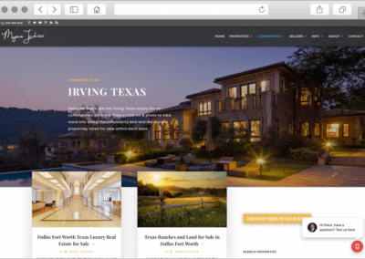 Texas Luxury Real Estate City Detail Custom Page