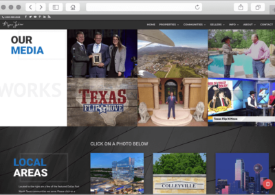 Luxury Texas Real Estate Web Design Home Page Detail