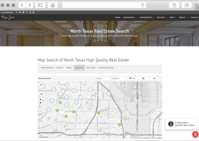 Texas Real Estate Website Map Search Page