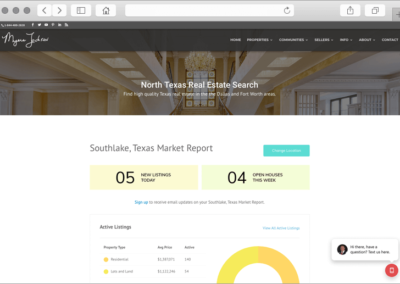 Texas Real Estate Website IDX Market Report Detail Page