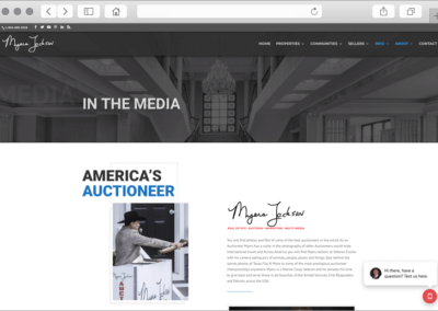 Texas Real Estate Auctioneer Broker Website Media Appearances Section