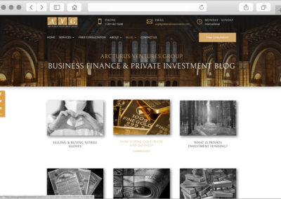 Arcturus Ventures Group Gold and Investments Blog