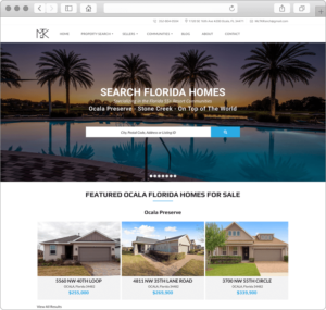 Ocala Florida Real Estate Web Design