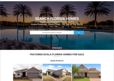 Ocala Florida Real Estate Web Design