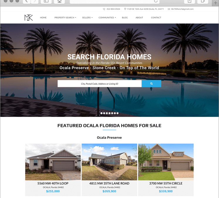 Ocala Florida Real Estate Web Design
