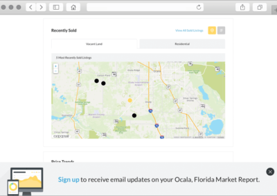 Ocala Florida IDX Real Estate Sold Properties Page Design