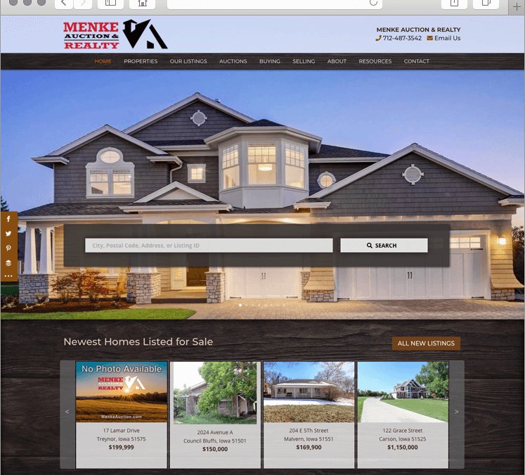 Custom Iowa & Nebraska Real Estate Company Website Design