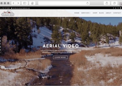 Colorado Aerial Photos Website Design - Aerial Video Page