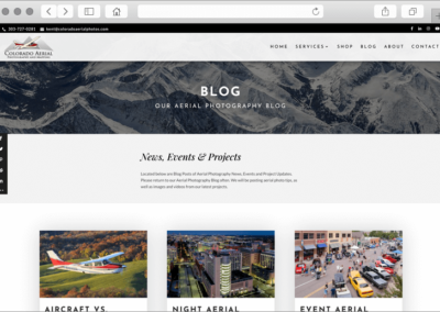 Colorado Aerial Photos & Video Website Design Blog Section