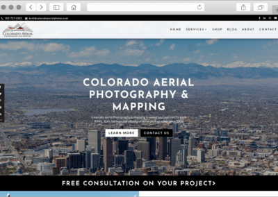 Colorado Aerial Photos Web Design - Company Page