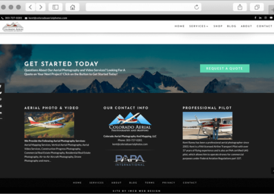 Colorado Aerial Photos Website - Footer With CTA