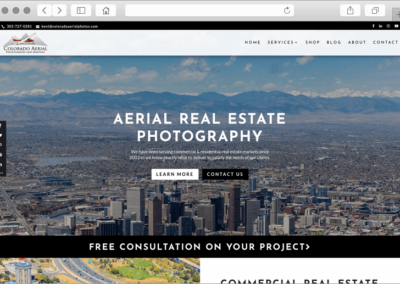 Colorado Aerial Photos Website - Real Estate Services Page