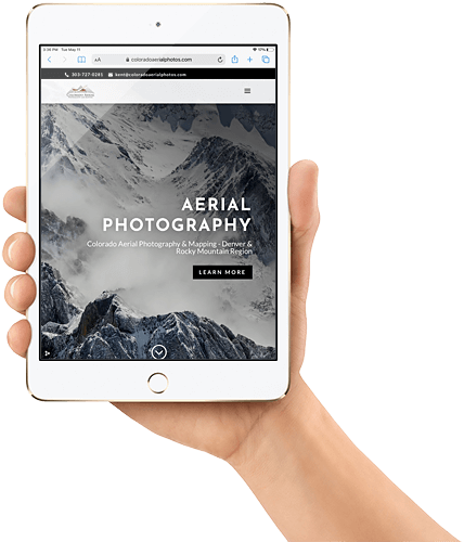 Colorado Aerial Photos Mobile Responsive Website