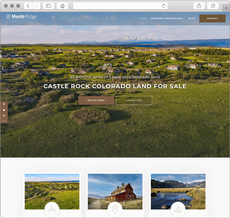 Colorado Ranch Land For Sale Website Design