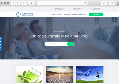 Daltons Family Medicine Custom Blog Page Design