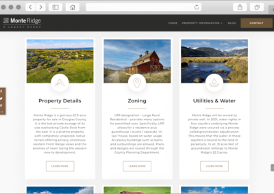 Colorado Ranch Land Website Design Custom Home Page Modules